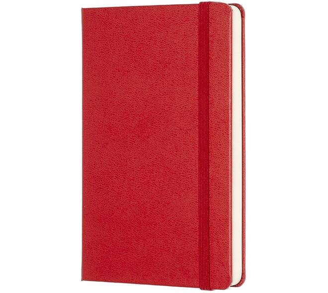 Notitieboek Moleskine pocket 90x140mm blanco hard cover rood