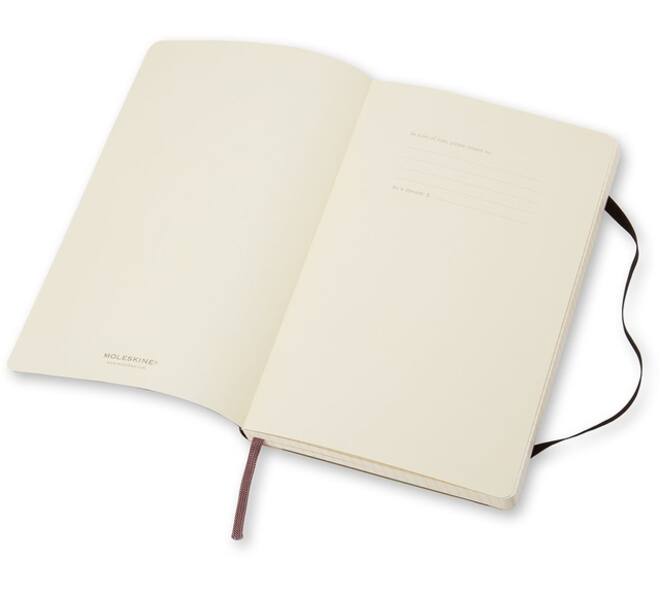 Notitieboek Moleskine XL 190x250mm lijn soft cover zwart