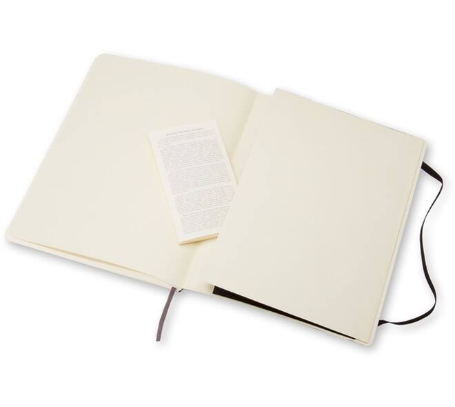 Notitieboek Moleskine XL 190x250mm blanco soft cover zwart