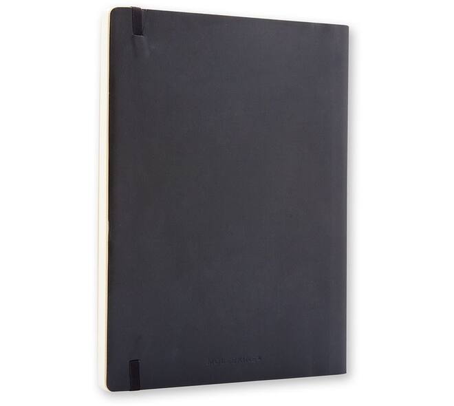 Notitieboek Moleskine XL 190x250mm blanco soft cover zwart