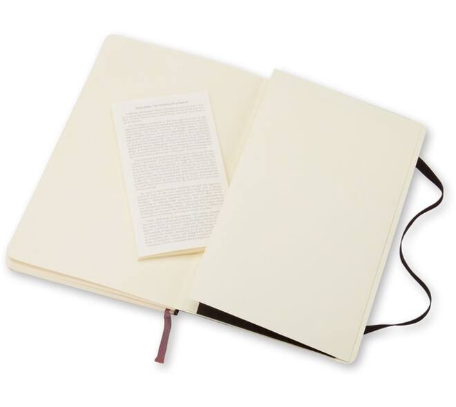Notitieboek Moleskine large 130x210mm lijn soft cover zwart