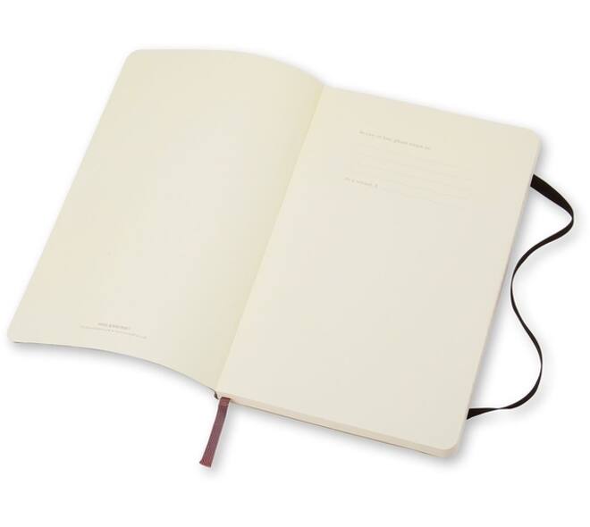 Notitieboek Moleskine large 130x210mm lijn soft cover zwart