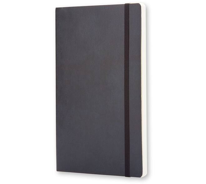Notitieboek Moleskine large 130x210mm blanco soft cover zwart
