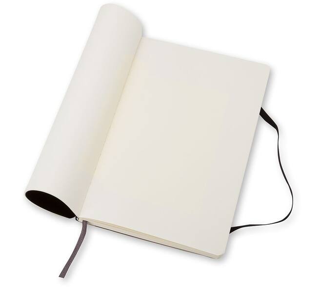 Notitieboek Moleskine large 130x210mm blanco soft cover zwart