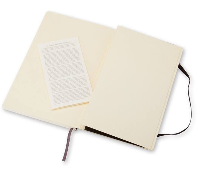 Notitieboek Moleskine large 130x210mm blanco soft cover zwart