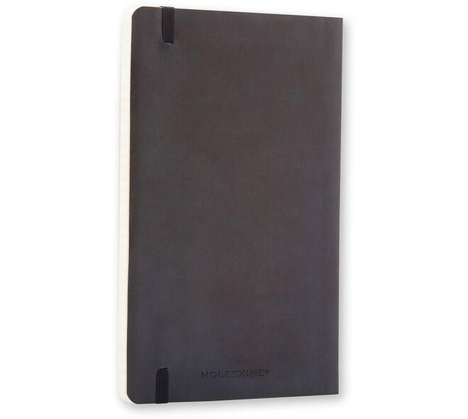 Notitieboek Moleskine large 130x210mm blanco soft cover zwart
