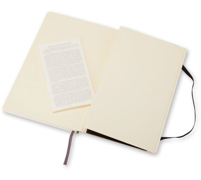 Notitieboek Moleskine pocket 90x140mm blanco soft cover zwart