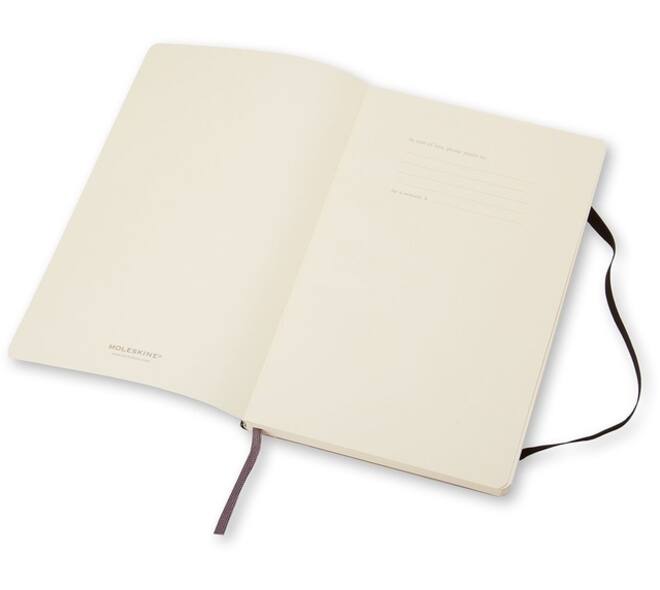 Notitieboek Moleskine pocket 90x140mm blanco soft cover zwart