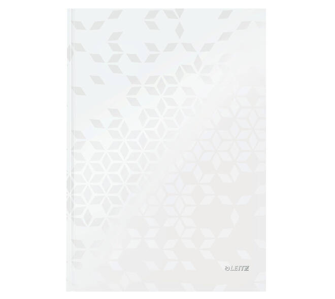 Notitieboek Leitz WOW A4 160blz 90gr lijn wit