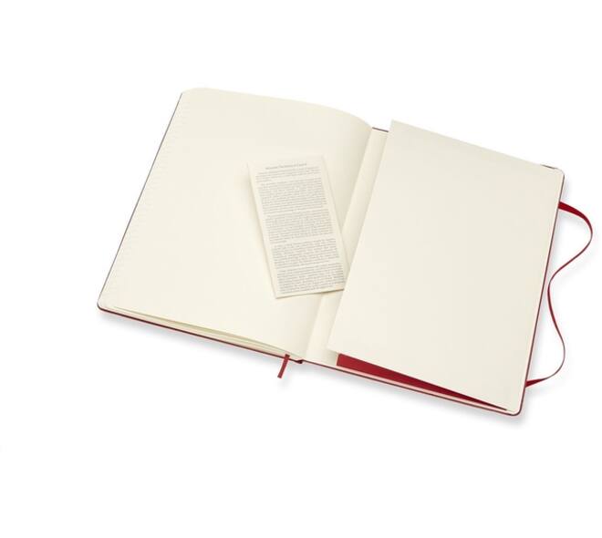 Notitieboek Moleskine XL 190x250mm lijn hard cover scarlet red