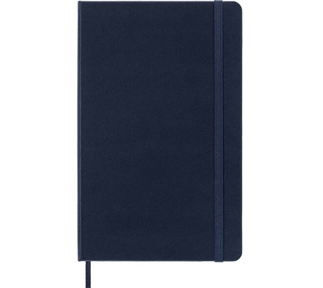 Notitieboek Moleskine large 130x210mm blanco hard cover sapphire blue