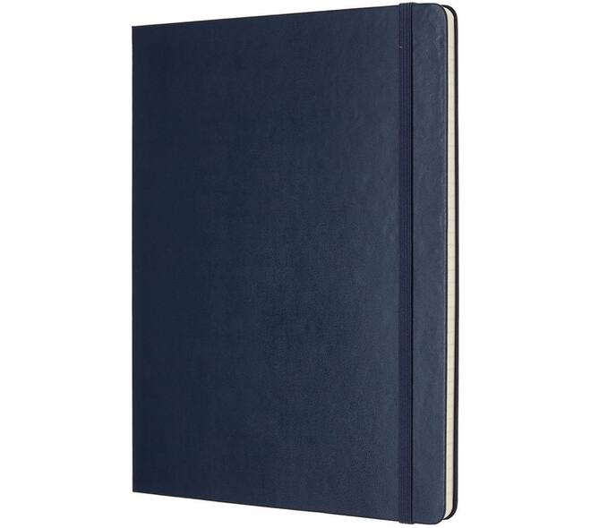 Notitieboek Moleskine XL 190x250mm lijn hard cover sapphire blue