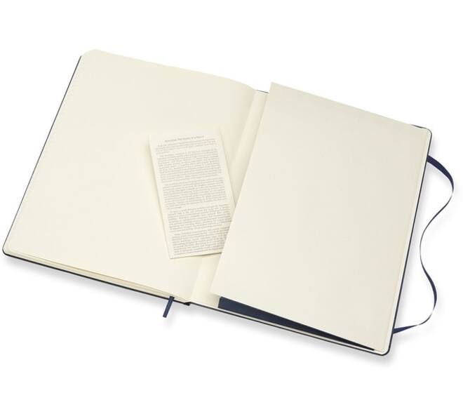 Notitieboek Moleskine XL 190x250mm lijn hard cover sapphire blue