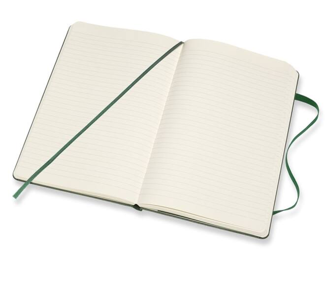 Notitieboek Moleskine large 130x210mm lijn hard cover myrtle green