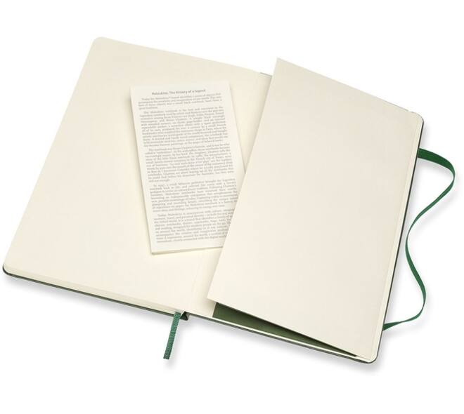 Notitieboek Moleskine large 130x210mm lijn hard cover myrtle green