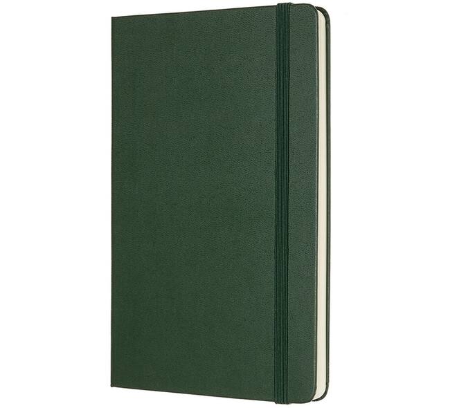 Notitieboek Moleskine large 130x210mm blanco hard cover myrtle green