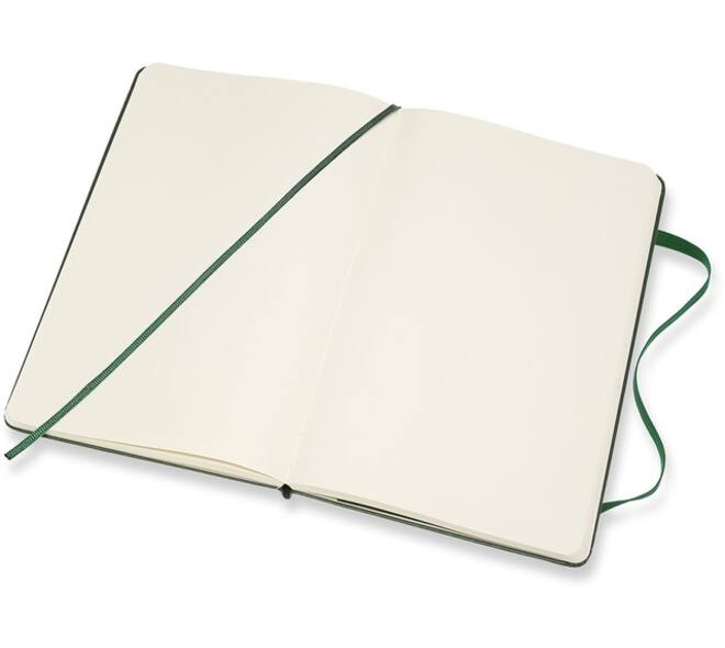 Notitieboek Moleskine large 130x210mm blanco hard cover myrtle green
