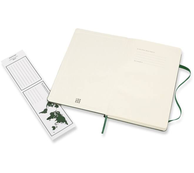 Notitieboek Moleskine large 130x210mm blanco hard cover myrtle green