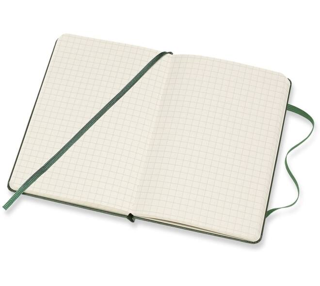 Notitieboek Moleskine XL 190x250mm lijn hard cover myrtle green