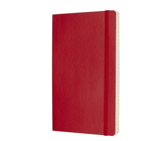 Notitieboek Moleskine large 130x210mm lijn soft cover scarlet red