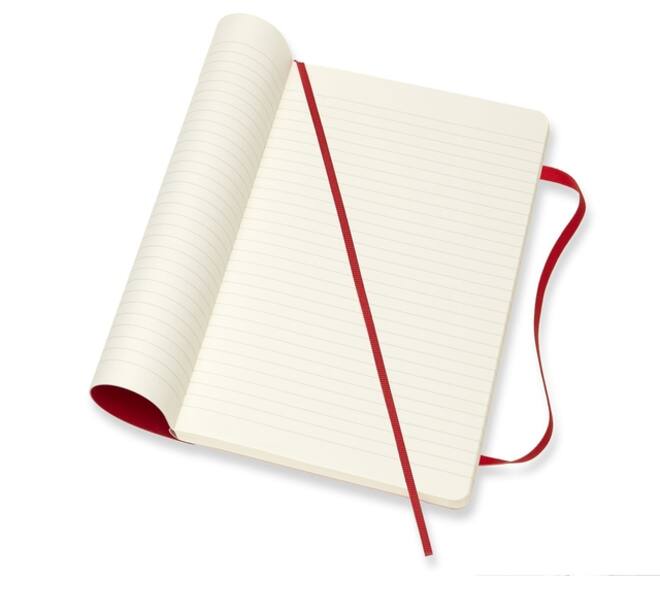 Notitieboek Moleskine large 130x210mm lijn soft cover scarlet red