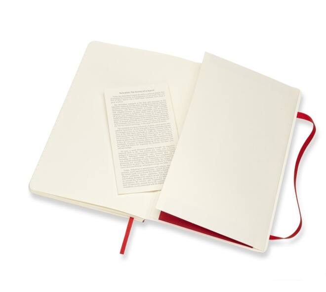 Notitieboek Moleskine large 130x210mm lijn soft cover scarlet red