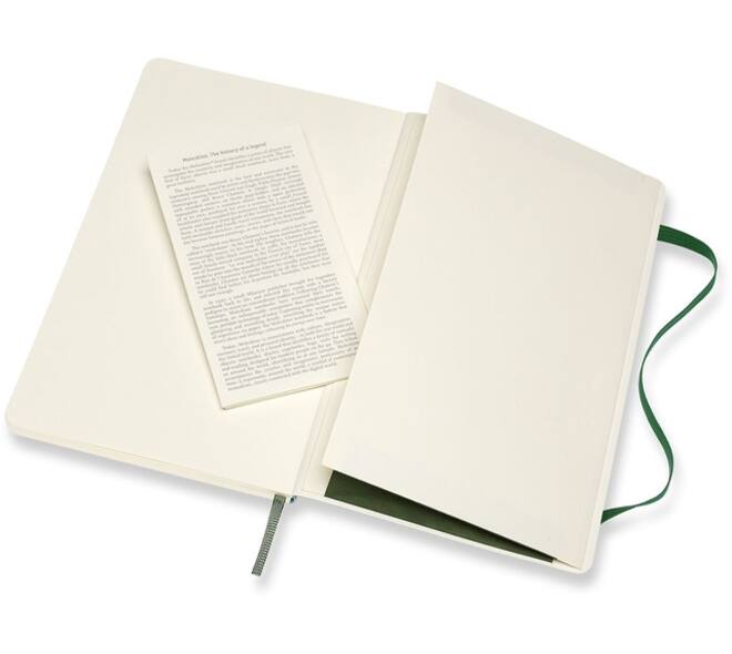 Notitieboek Moleskine large 130x210mm lijn soft cover myrtle green