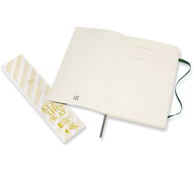 Notitieboek Moleskine large 130x210mm lijn soft cover myrtle green