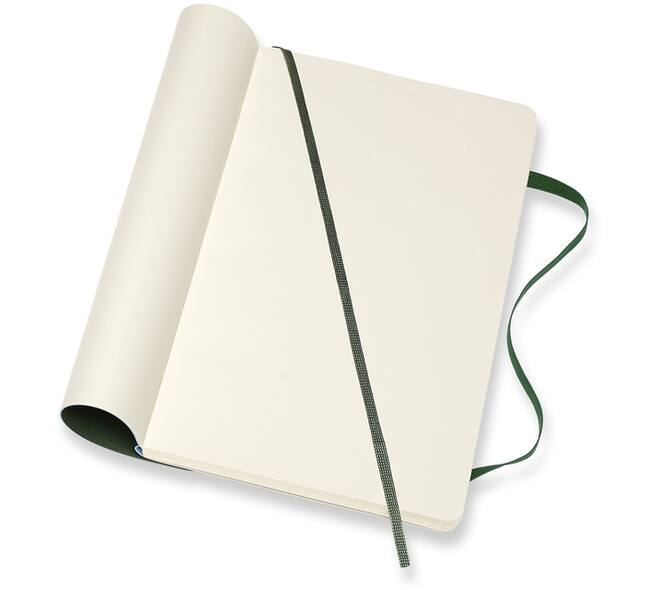 Notitieboek Moleskine large 130x210mm blanco soft cover myrtle green