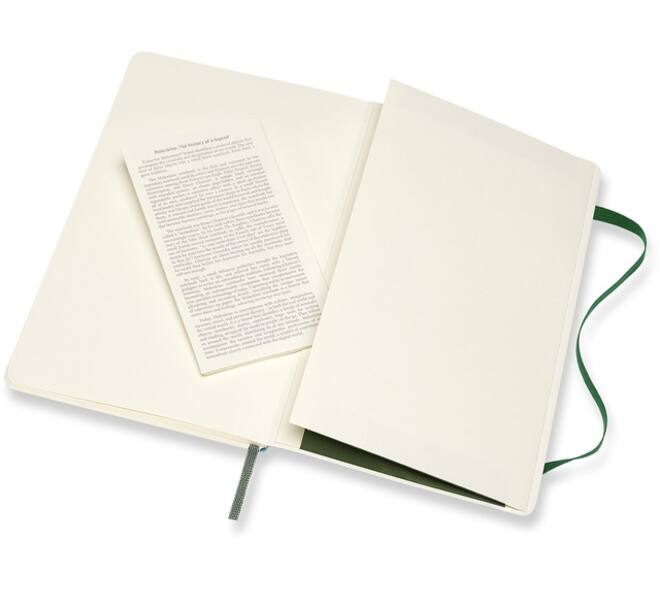 Notitieboek Moleskine large 130x210mm blanco soft cover myrtle green