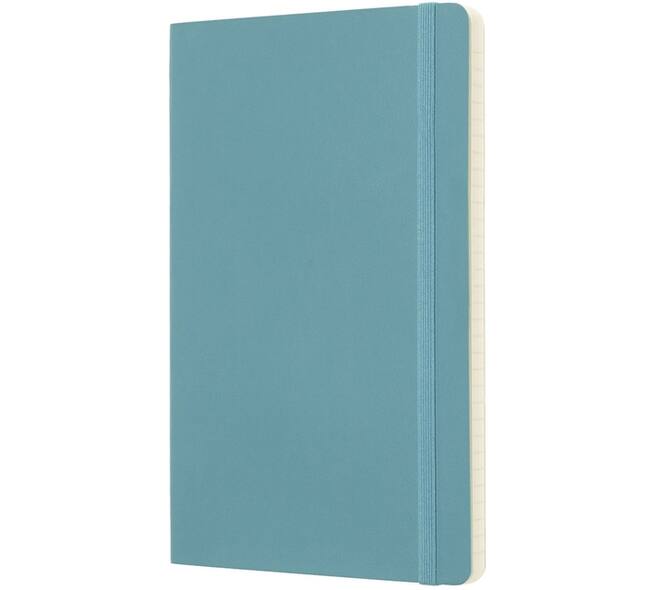 Notitieboek Moleskine large 130x210mm lijn soft cover reef blue