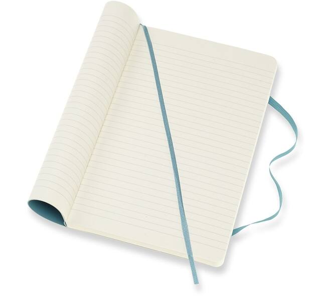 Notitieboek Moleskine large 130x210mm lijn soft cover reef blue