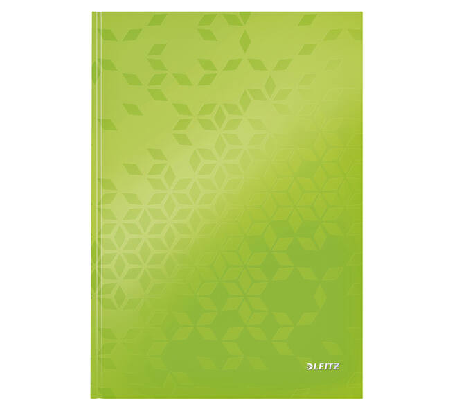 Notitieboek Leitz WOW A4 160blz 90gr lijn groen