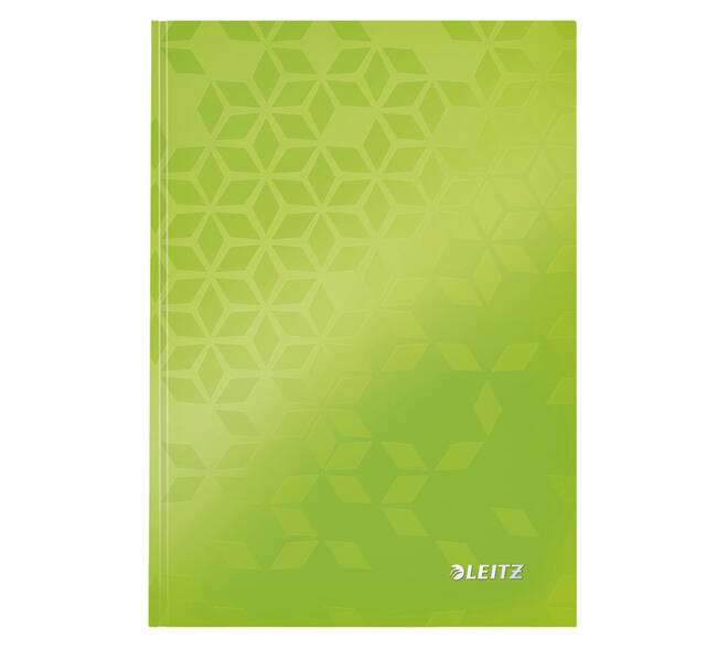Notitieboek Leitz WOW A5 160blz 90gr lijn groen