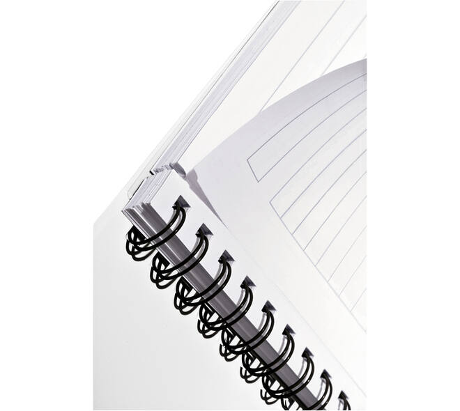 Notitieboek Leitz WOW A5 lijn spiraal PP wit