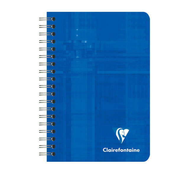 Notitieboek Clairefontaine 95x140mm 180 pagina's spiraal lijn assorti
