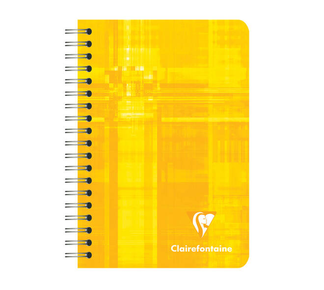 Notitieboek Clairefontaine 95x140mm 180 pagina's spiraal lijn assorti