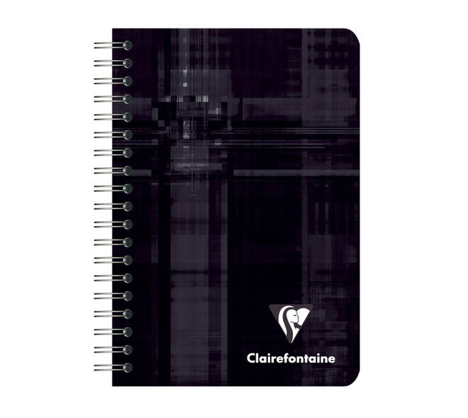Notitieboek Clairefontaine 95x140mm 180 pagina's spiraal lijn assorti