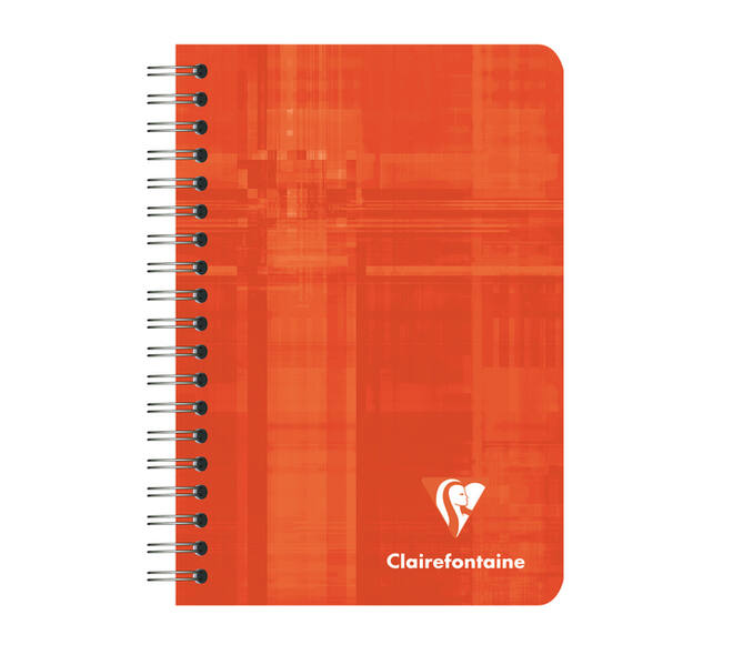 Notitieboek Clairefontaine 95x140mm 180 pagina's spiraal lijn assorti