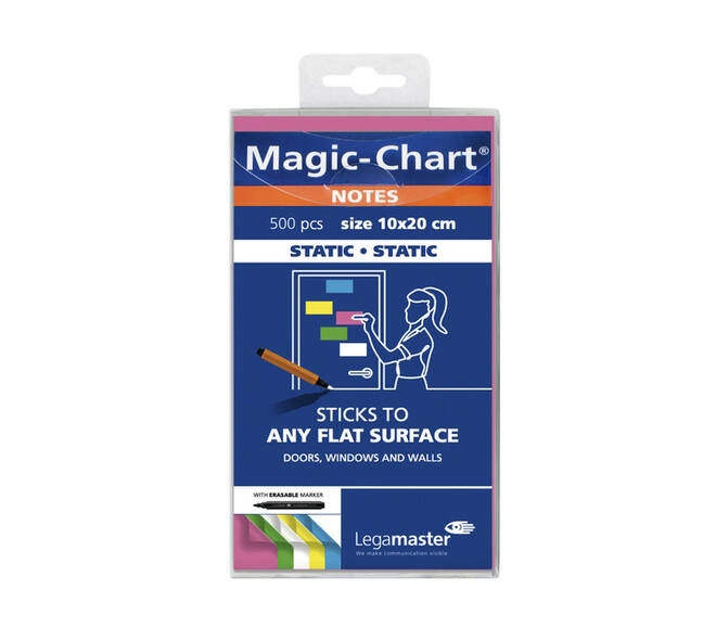 Magic-chart notes Legamaster 10x20cm assorti 500 vel