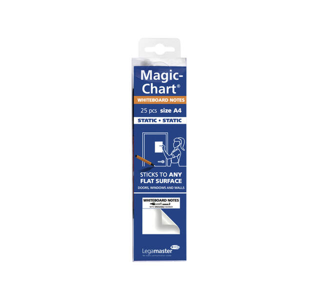 Magic-chart notes Legamaster whiteboard 20x30cm wit 25 vel