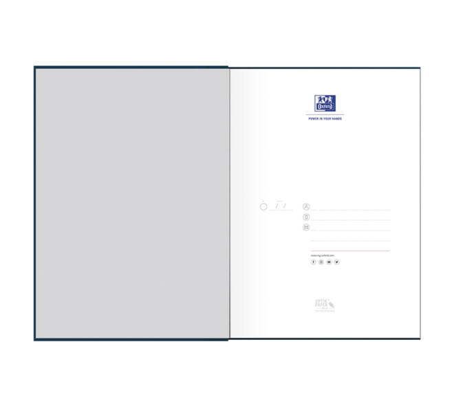 Notitieboek Oxford Office Essentials A4 lijn 192 pagina' s 80gr blauw