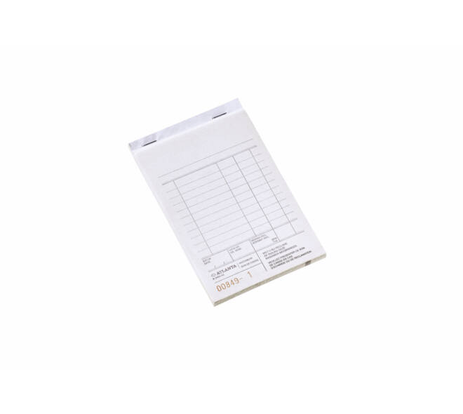 Kassablok Djois Atlanta met kopie (carbon) 142x100mm 50x2vel houtvrij wit
