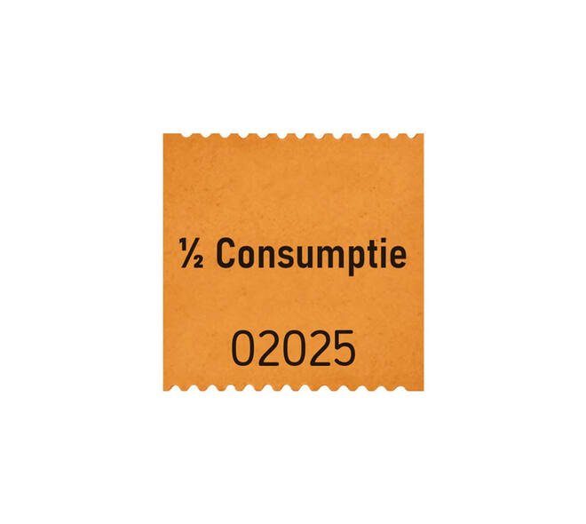 Consumptiebon Combicraft 1/2  500 stuks oranje