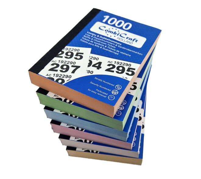 Nummerblok 1-1000 assorti 6 stuks