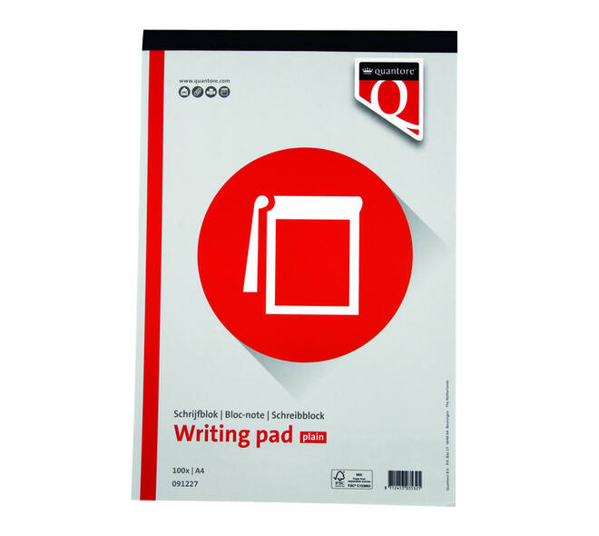 Schrijfblok Quantore A4 blanco 100vel 60gr