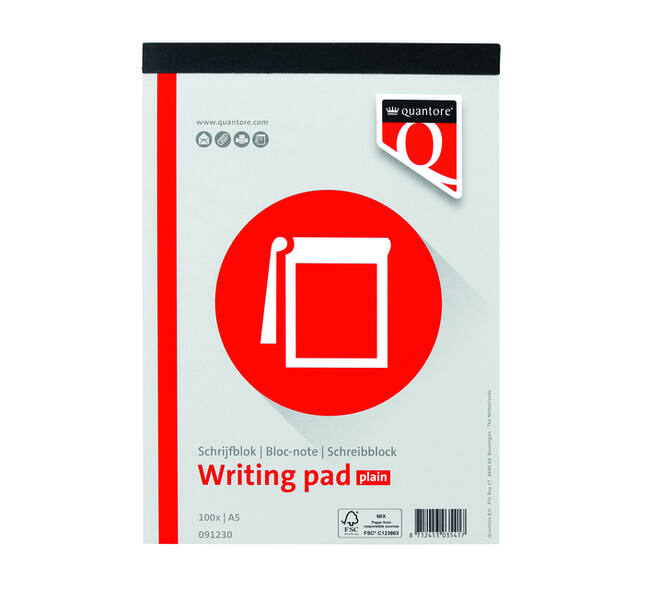 Schrijfblok Quantore A5 blanco 100vel 60 gr