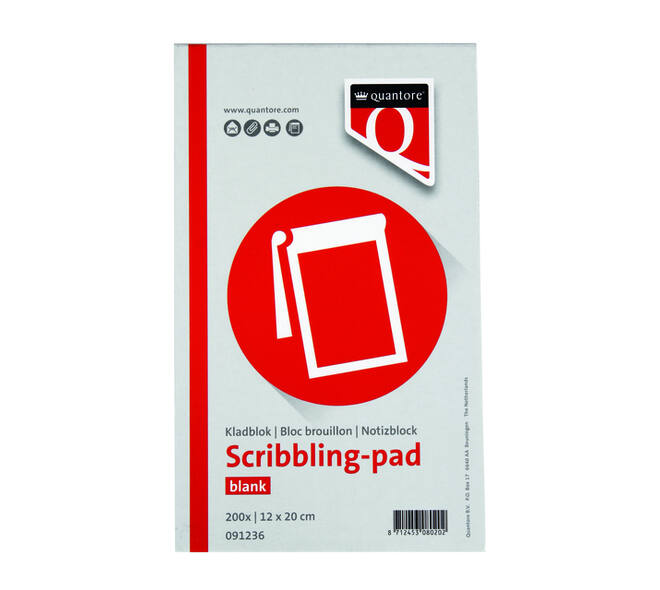 Kladblok Quantore 12x20cm 200vel