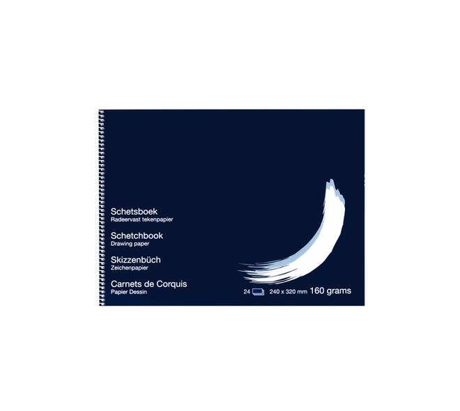 Schetsboek Papyrus 240x320mm 160gr 24 vel