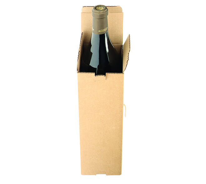 Verzenddoos fles IEZZY karton bruin 90x90x360mm